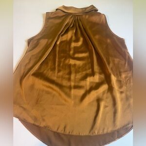 Sona RataL FoR SAN ANDRE bronze tunic top botton neck size 12